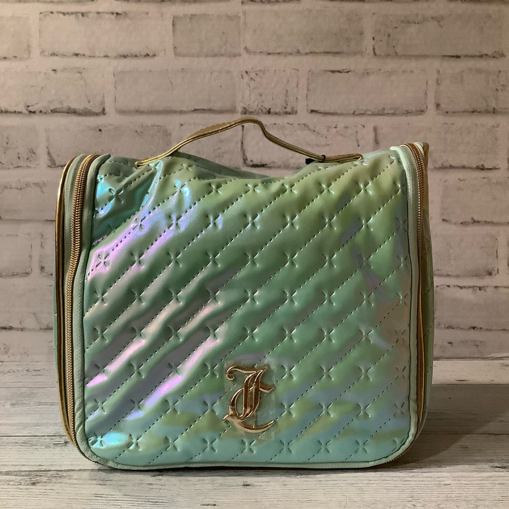 Juicy Couture Iridescent Quilted Logo Cosmetic Case